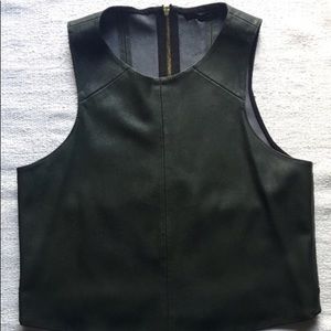 Zara faux leather crop top